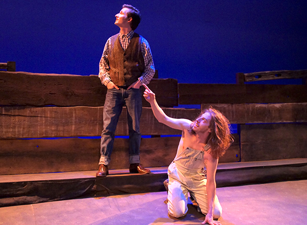 Henry Ford College acting students Zachary Ross (left) and Joshua Neilson (right), both seen here in HFC's recent production of "The Diviners," were nominated for the prestigious Irene Ryan Scholarship.