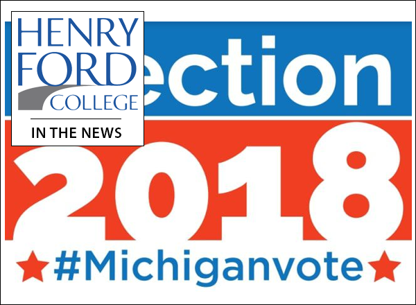 Election 2018 graphic from Press and Guide; HFC logo and In the News
