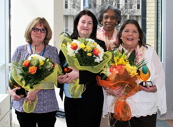 Women's recognition award winners, L-R: Peggy Strachan, Becky Chadwick, Jacqueline Lawson, Roxanne McDonald
